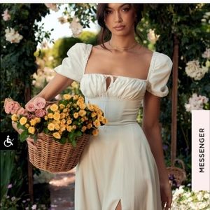 Tallulah solid white midi corset dress